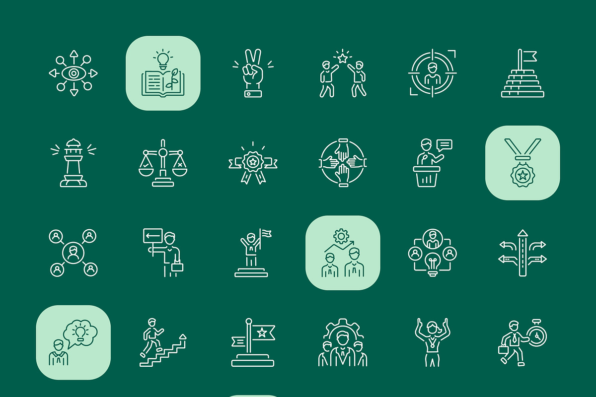 Leadership Icon Art Set, an Outline Icon by Prosymbols (Photo 7 of 8)