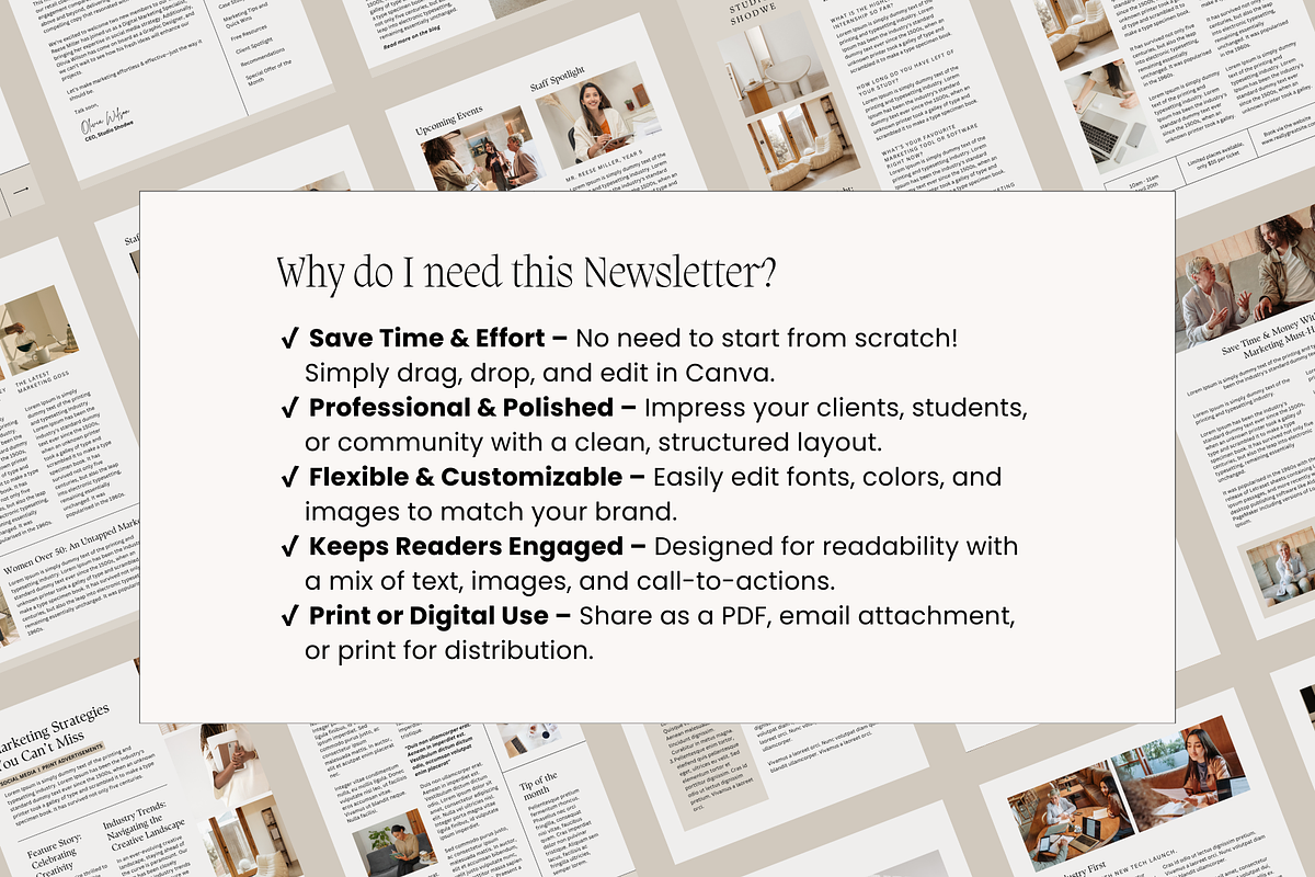 20 page Monthly Newsletter Template, a Marketing Template by Rise and Roar Design (Photo 6 of 9)