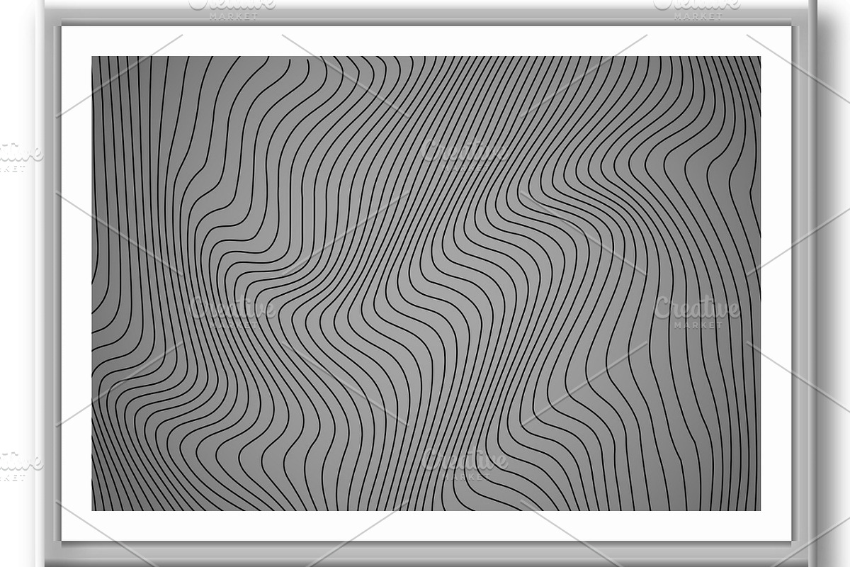 Abstract background with wavy lines, a Pattern Graphic by RODINA (Photo 3 of 3)
