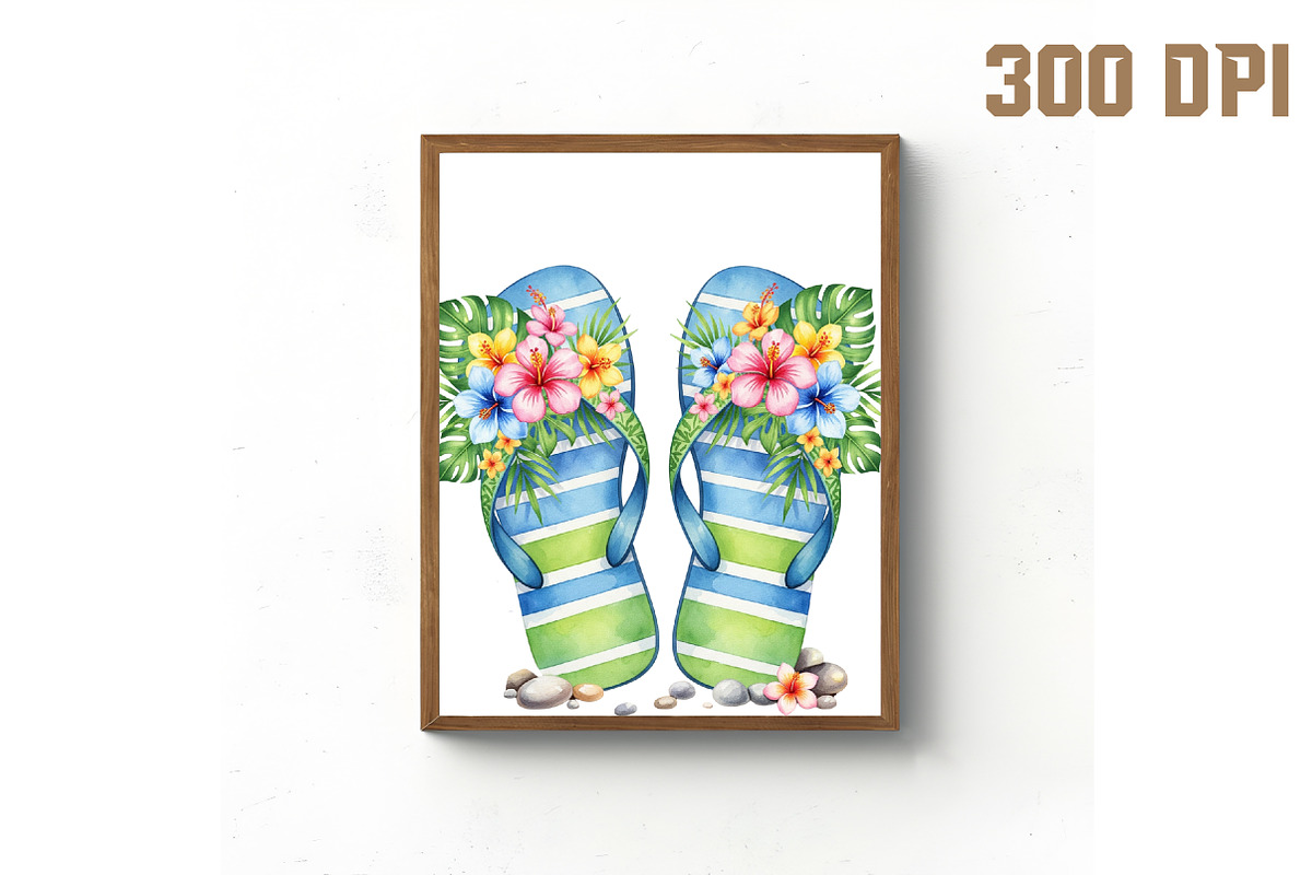 Summer Flip Flop PNG, an Illustration by Libby Wishes (Photo 4 of 6)