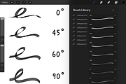 Procreate Calligraphic Brushes [iii], a Brush Add-On by 103cia (Thumbnail 1 of 4)