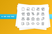 Document icons, an Outline Icon by I-RO (Thumbnail 4 of 6)