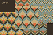 Retro Floral Seamless Patterns, a Pattern Graphic by tifftuff (Thumbnail 5 of 6)