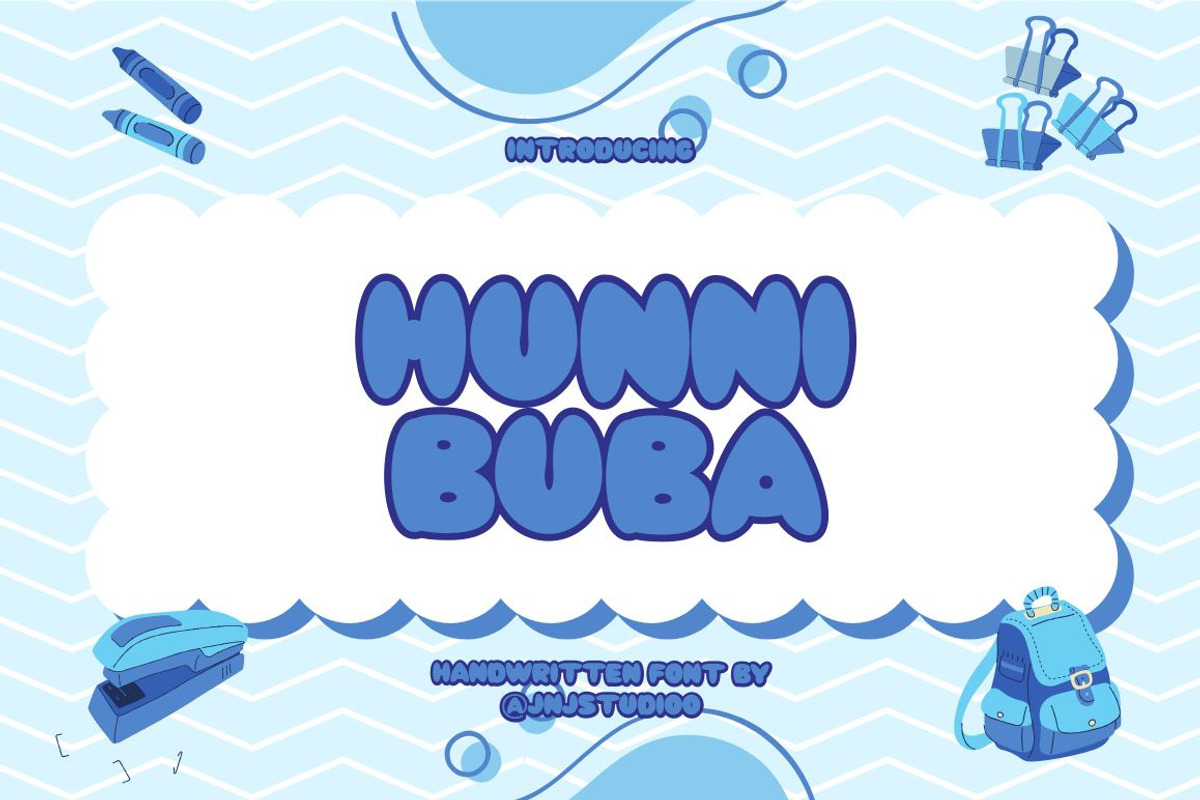 Hunni Buba Handwritten Font, a Handwritten Font by JNJ Studio (Photo 1 of 10)