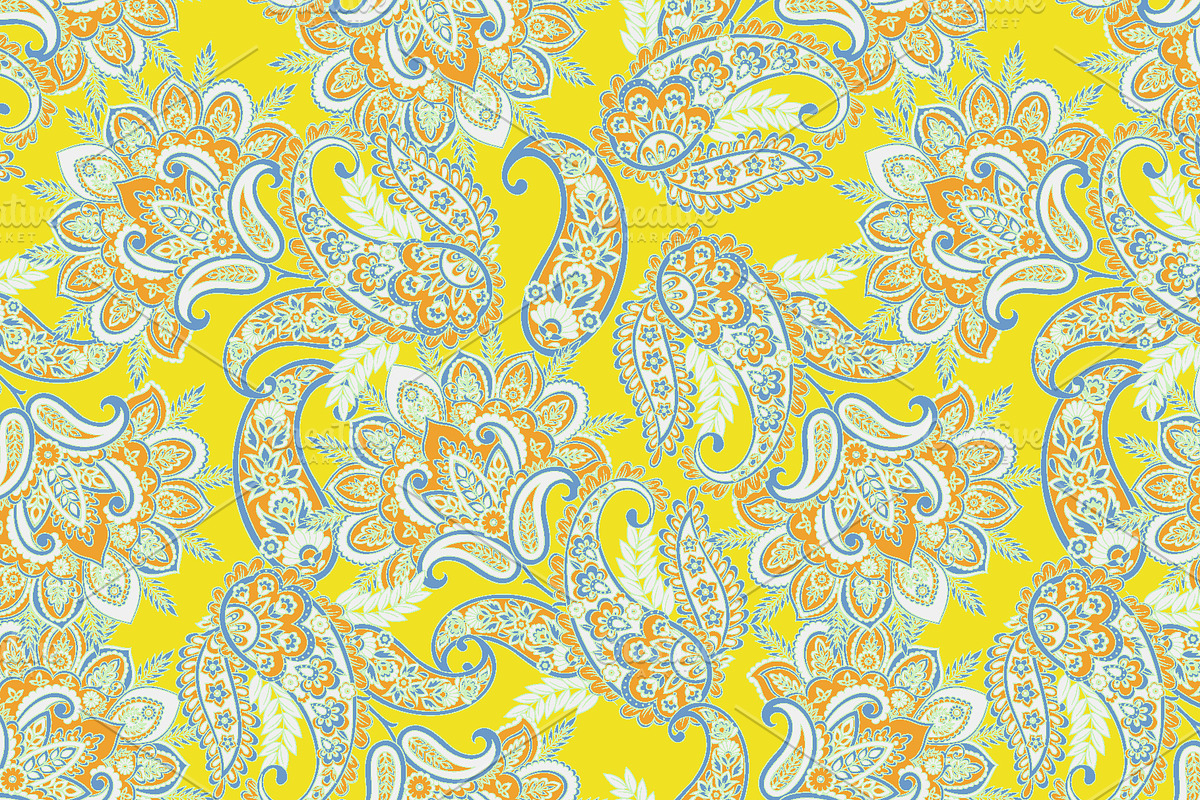 3 Fabfic Paisley seamless patterns, a Background Graphic by antalogiya (Photo 2 of 4)