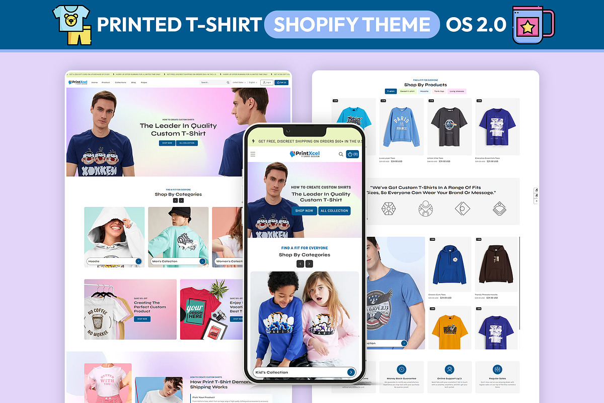 T-Shirt Printing | Shopify Theme, a Shopify Template by LogicGo Shopify Experts (Photo 1 of 7)