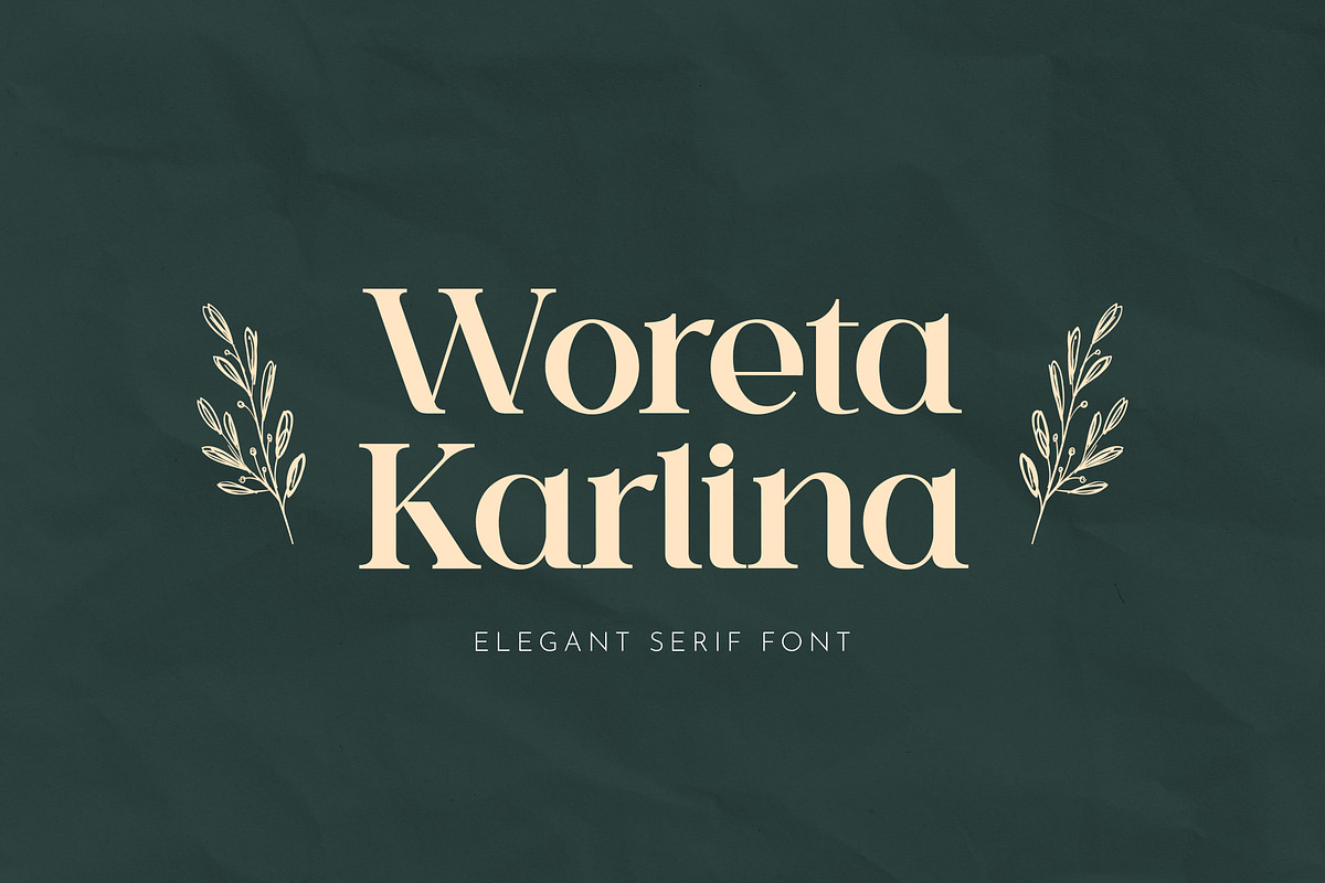 Woreta Karlina Serif Font, a Serif Font by UICreative (Photo 1 of 6)