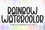 Rainbow Watercolor | Script Font, a Script Font by Scratchones (Thumbnail 1 of 8)