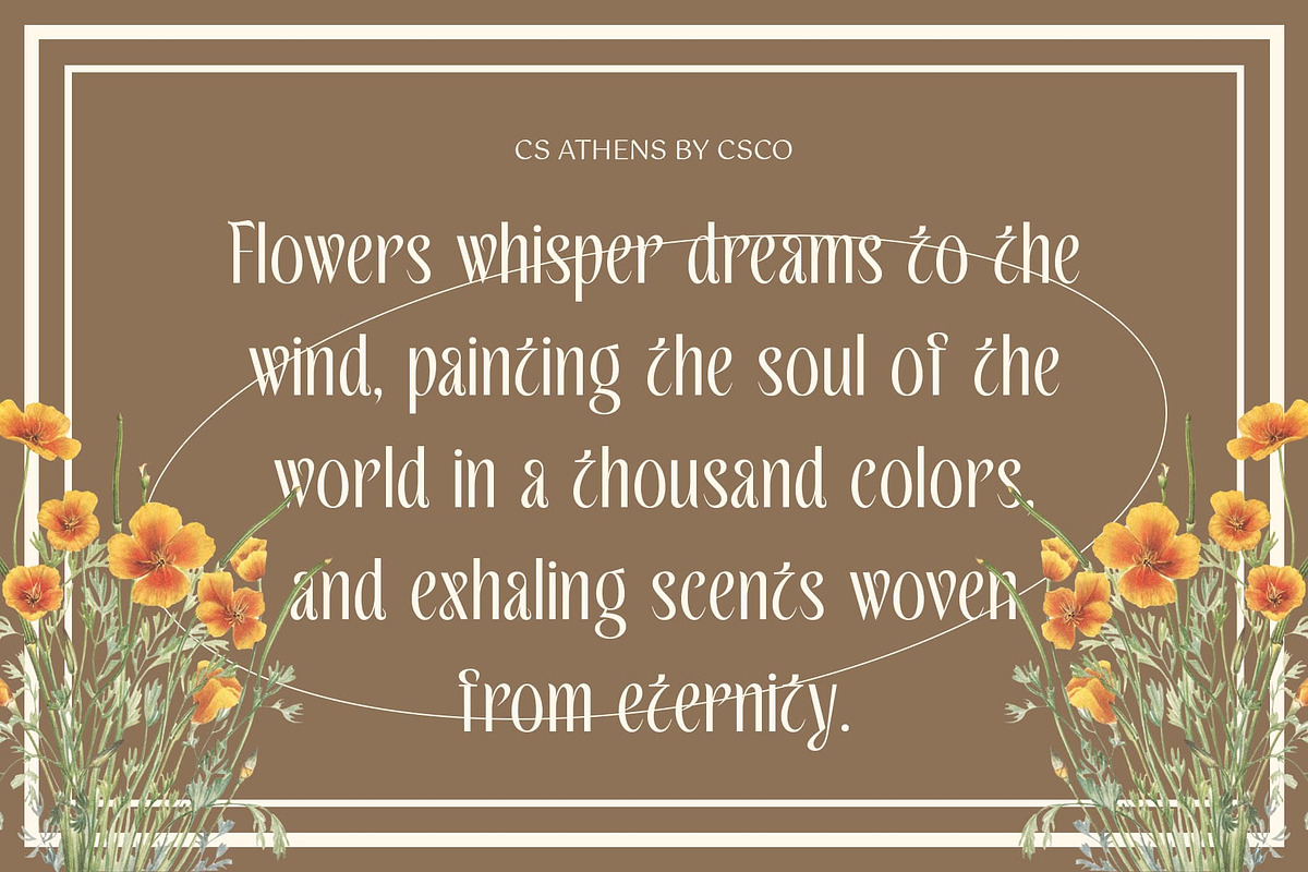 CS Athens – Elegant Font, a Sans Serif Font by Craft Supply Co. (Photo 6 of 8)