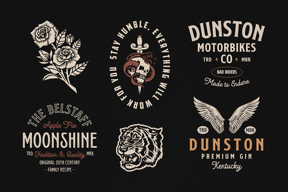 Old School Apparel Designs bundle, a Branding & Logo Template by Davide Bassu (Photo 8 of 15)