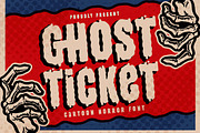 Ghost Ticket a Cartoon Horror Font, a Handwritten Font by Rasiorise Studio (Thumbnail 1 of 12)