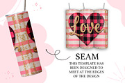 Buffalo Plaid Love Heart Tumbler, a Pattern Graphic by TumblerArtDS (Thumbnail 2 of 3)