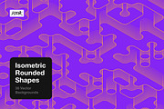 Isometric Rounded Shapes, a Background Graphic by dvtchk (Thumbnail 2 of 15)