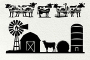 Cow SVG Bundle. Farm scene, an Animal Illustration by DENIDigitalArtSudio (Thumbnail 7 of 8)