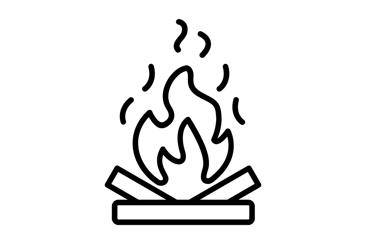 Bonfire Line Icon, an Icon by Pexelpy (Photo 2 of 2)