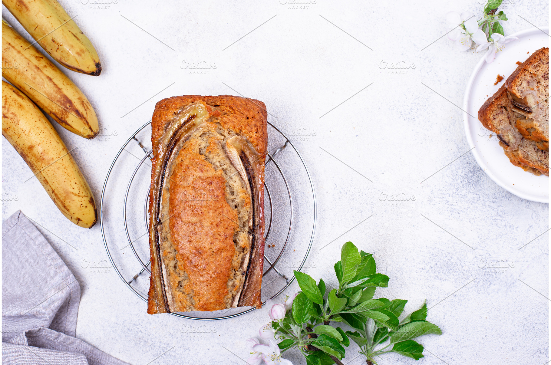 Banana bread or loaf cake, a Food & Drink Photo by Yulia Furman