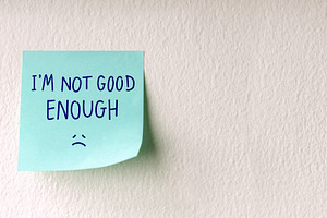 Mind, Mental Health and Self Talk Concepts. a Sticky Note with t, a Photo by salmon.black