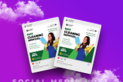 Cleaning service social media post, a Social Media Template by designSultan (Thumbnail 2 of 4)
