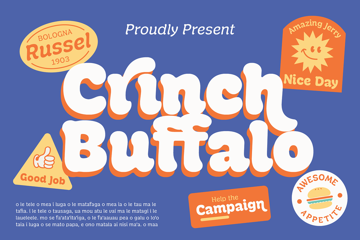Manju; Retro Soft Display Font, a Font by Eko Bimantara (Photo 9 of 9)