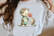 Whimsical mother's day cat clipart, an Illustration by Designworld (Thumbnail 7 of 7)