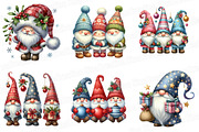 Christmas Gnome Clipart Bundle, an Illustration by SinaCreation (Thumbnail 4 of 7)