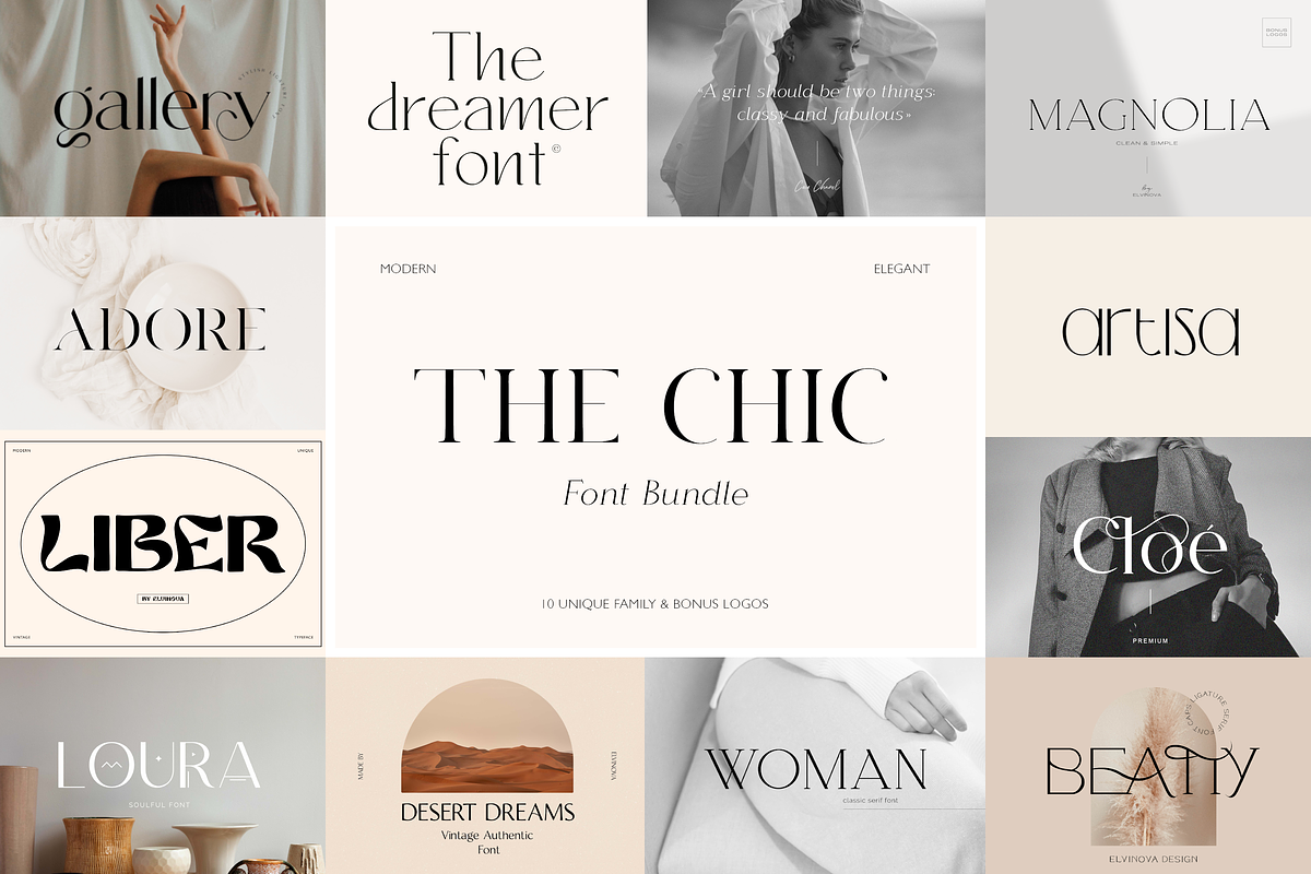 Modern Font Bundle | SALE, a Sans Serif Font by elvinova (Photo 1 of 36)