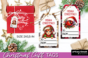 Cute Christmas Printable Gift Tags, a Seasonal Illustration by Orange Brush Studio (Thumbnail 4 of 10)