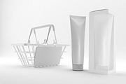 Shopping Cream Tube Mockup, a Packaging Mockup by Qaleb Studio (Thumbnail 2 of 2)