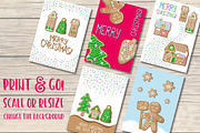 Merry Christmas Greeting Cards, a Card Template by RabbitAndPencil (Thumbnail 3 of 3)