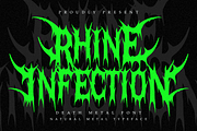 Rhine Infection - Death Metal Font, a Blackletter Font by Masyafi Studio (Thumbnail 1 of 9)