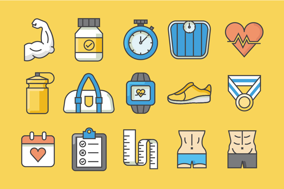 Fitness Infographic Pack With Icons, an Icon by Flat Icons (Photo 7 of 8)