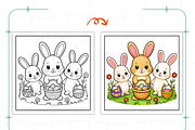 Bunny Friends Easter Coloring Book, a Seasonal Illustration by Ink Gallery (Thumbnail 6 of 8)