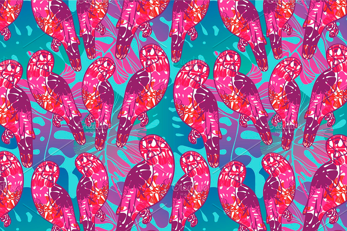 Designs with funny and bright parrot, a Stationery Template by Tanna.ART (Photo 3 of 10)
