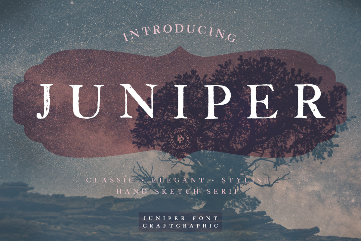 Juniper Vintage Serif Font, a Serif Font by Craft Graphic Type (Photo 1 of 6)
