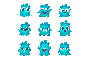 Funny jelly alien. Slimy monster, an Illustration by LadadikArt