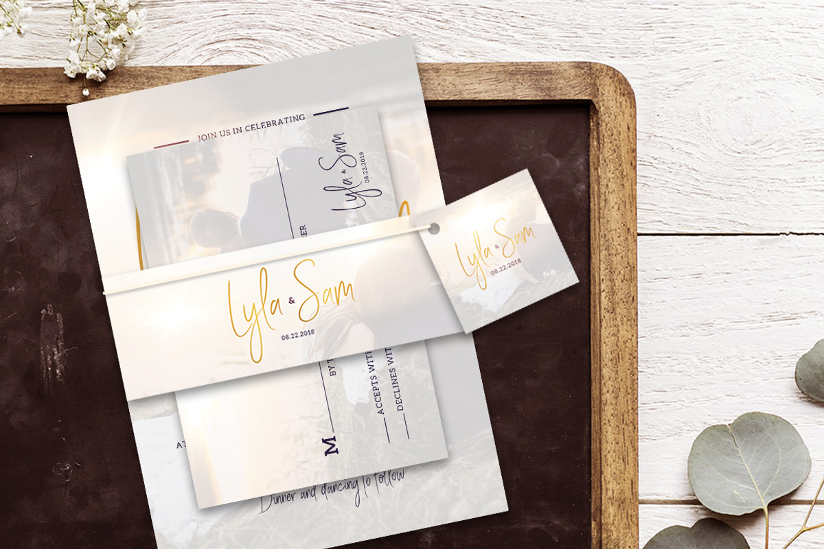 Simple Wedding Invitation Suite, an Invitation Template by Aarley Kaiven (Photo 6 of 6)