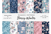 Winter Seamless Patterns, a Pattern Graphic by Rosabebe (Thumbnail 1 of 2)