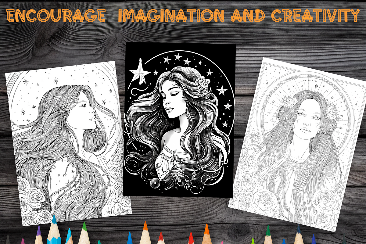 Celestial Tarot Card Coloring Pages, a Print Template by LA Design (Photo 9 of 10)