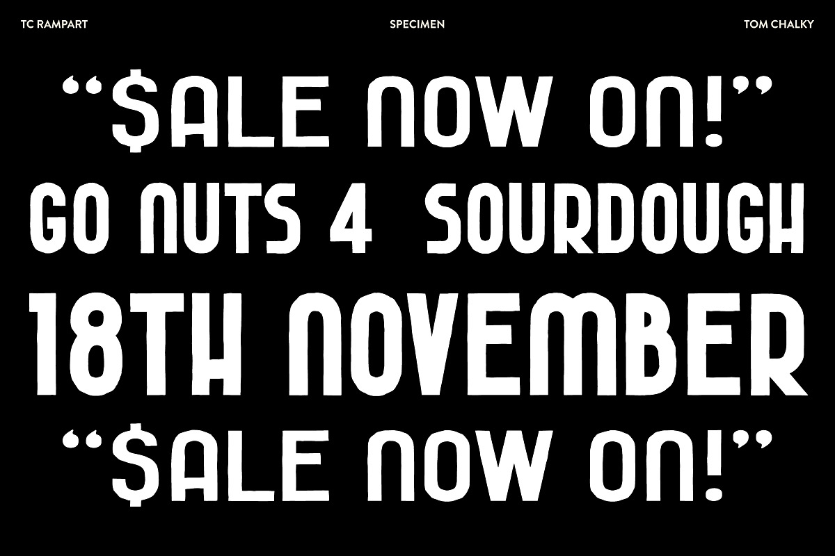 RAMPART - Vintage Sans Serif Font, a Sans Serif Font by Tom Chalky (Photo 2 of 11)