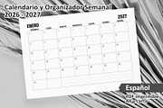 Calendario y Organizador 2026-2027., a Stationery Template by Padrinan (Thumbnail 1 of 4)