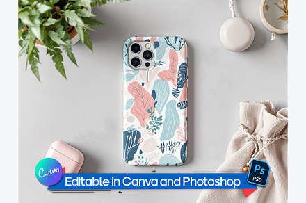 Editable phone cover mockup, an iPhone Mockup by Rami's Mockups