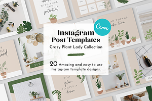 Crazy Plant Lady Instagram Template
