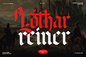 Lothar Reiner – Gothic Blackletter, a Blackletter Font by Inviline.co