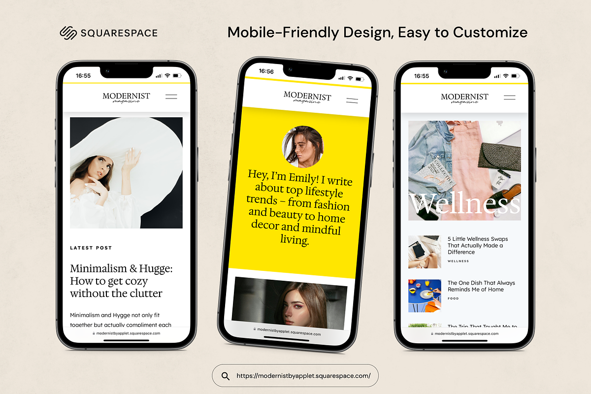 Squarespace Template: Modernist, a Squarespace Template by Applet Studio (Photo 4 of 6)