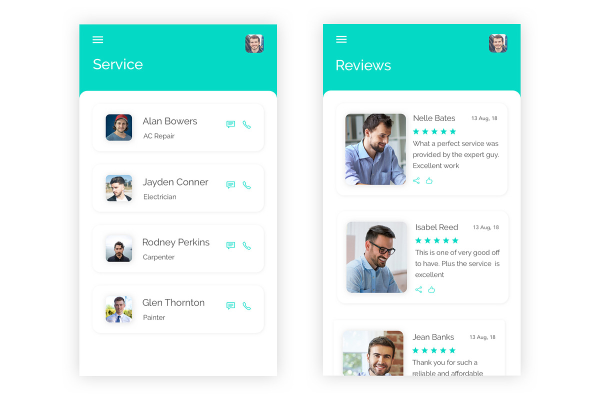 WeServe - Home Services Sketch App, an UI Kit Template by themelove (Photo 5 of 11)