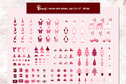 Pink Christmas Clipart & Patterns, a Decorative Illustration by AvaAva (Thumbnail 22 of 25)