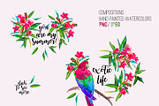 Exotic Krakatau. Watercolor Patterns, a Pattern Graphic by Irina Dolgikh (Thumbnail 5 of 9)