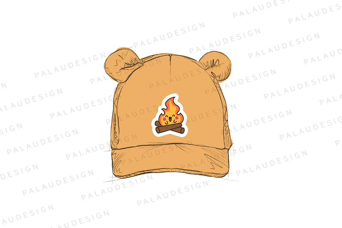 Cute kawaii fire, an Object Illustration by Palau (Photo 7 of 12)