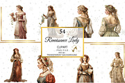 Renaissance Lady Watercolor Clipart, a Person Illustration by NiiiNArt (Thumbnail 7 of 9)