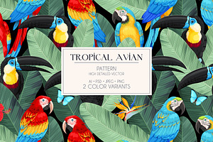 Tropical Avian Pattern